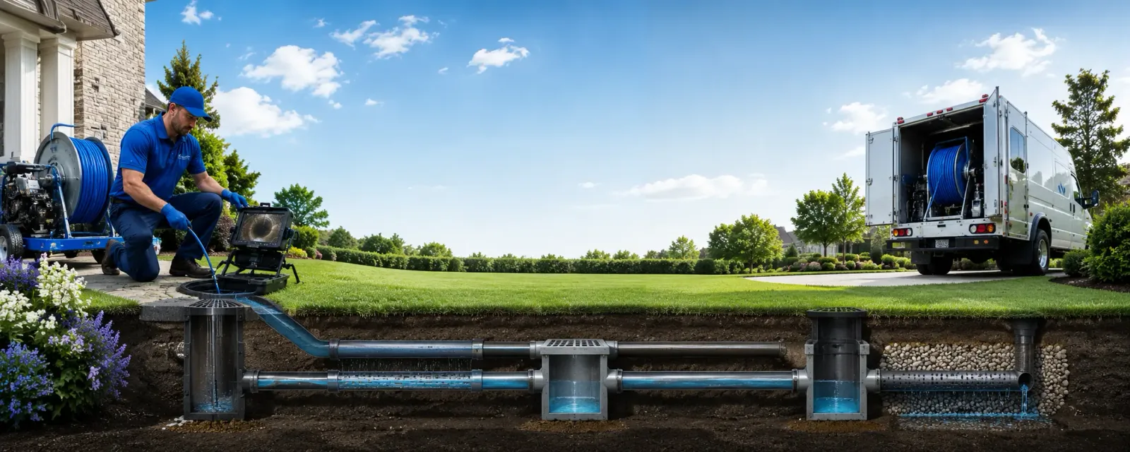 Outdoor drain cleaning information for Pilgrims Knob, VA